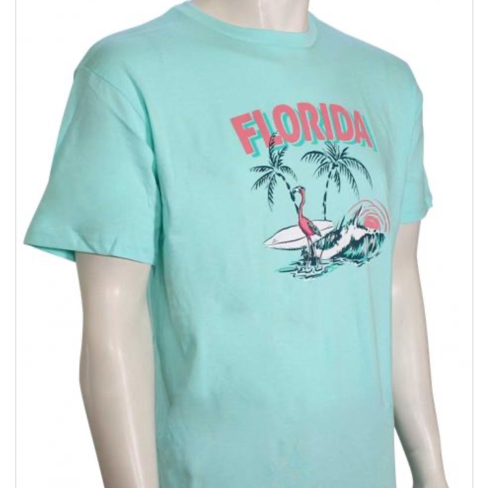 New O'Neill Flamingo Joe T-Shirt - Mint Size Small